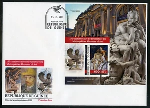 GUINEA 2022  150th ANNIVERSARY OF THE METROPOLITAN MUSEUM OF ART S/SHEET FDC - Picture 1 of 1