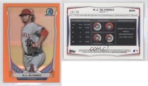 2014 Bowman Chrome Prospects Orange Refractor /25 RJ Alvarez #BCP21