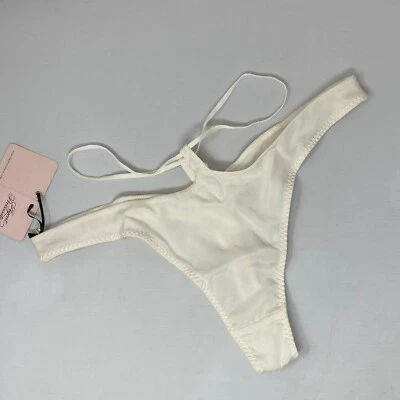 Tanga Agent Provocateur Quentin blanca AP3 mediana nueva con etiquetas Foto 1 de 4