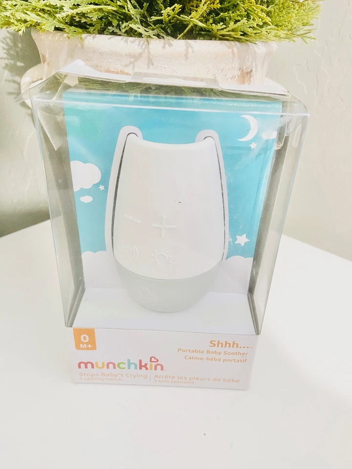 Munchkin Shhh... Chupete portátil para dormir bebé máquina de sonido de ruido blanco y luz nocturna Foto 1 de 1