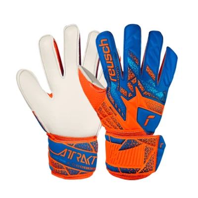 Reusch Attrakt Solid Junior Guanti da Portiere da bambino shocking orange calcio - Immagine 1 di 4