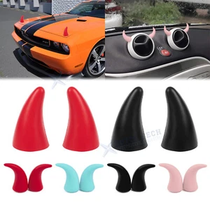 Antena de cuerno de toro diablo anticolisión calcomanía adorno para interior de coche exterior - Imagen 1 de 16