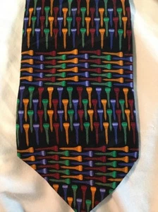 Ralph Marlin RM Style Golf Golfing Tees 100% Silk Men's Neck Tie Multi-Colored - Bild 1 von 6