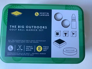 Scott and Lawson Golf Ball Marker set bnib gift set in tin unopened - Picture 1 of 5