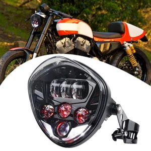 7'' Inch LED Headlight for Kawasaki, Suzuki, Yamaha, Chopper, Triumph,Cafe Racer - Picture 1 of 12