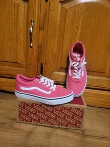 VANS Kids Size 4 Youth Ward Canvas Honeysuckle Pink Shoes Sneakers Unisex NIB - Picture 1 of 10