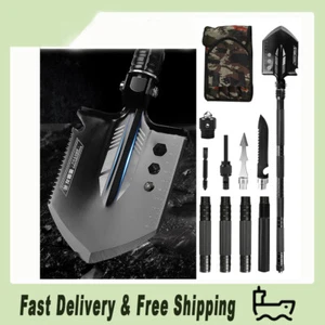 Pala militare multiutensili sopravvivenza vanga tattica pieghevole campeggio kit attrezzi + borsa - Foto 1 di 12