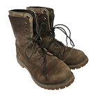 Timberland Womens 8.5 Authentics Double Fold-Down Combat Boots Anti Fatigue Oliv