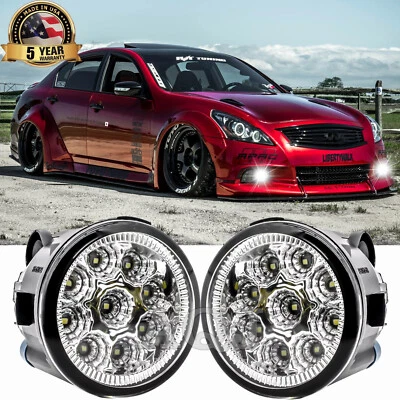 Pair of Bumper White LED Fog Light Driving Lamps For NISSAN VERSA 2007-2011 Foto 1 de 4