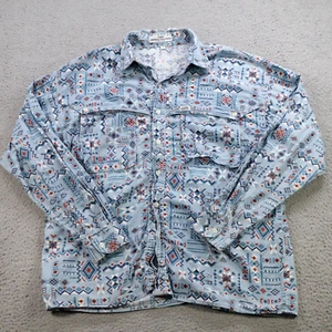 VINTAGE Guess Shirt Mens 1X Aztec AOP Southwestern Hipster 80s 90s Jeans - Picture 1 of 14