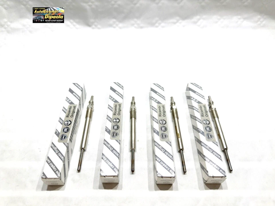 KIT 4 CANDELETTE ORIGINALI FIAT 55210051 500 PUNTO EVO PANDA 1.3 MULTIJET EURO 5