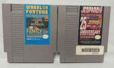 Jeopardy + Wheel of Fortune Family -  Nintendo NES Authentic Game Tested Works - Image 1 of 2