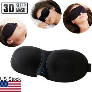 1x 3D Travel Sleep Eye Mask Soft Padded Shade Cover Rest Relax Blindfold Shield - Picture 1 of 8