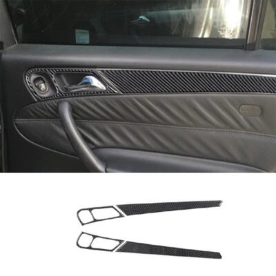 Cubierta interior del panel de la puerta trasera de fibra de carbono para Mercedes-Benz Clase C W203 Foto 1 de 4