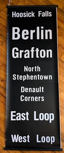 Vintage New York bus scroll sign destination transit MCM Original - Picture 1 of 2