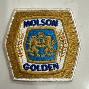 MOLSON GOLDEN CANADIAN BEER VINTAGE PATCH HAT VEST BADGE BREWERY LOGO PROMO - Picture 1 of 3