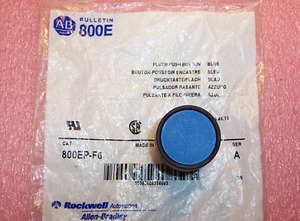 QTY (1) 800EP-F6 ALLEN BRADLEY BLUE FLUSH PUSHBUTTON SWITCH NOS - Picture 1 of 6
