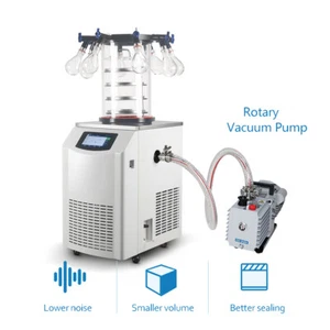 Laboratorio -60°C Liofilizador Ordinario Multi-Múltiples Aspiradora Sublimación Secador 110V EE. UU. - Imagen 1 de 8