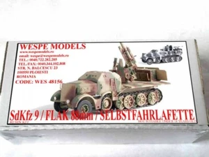 SdKfz 9 FLAK 88mm SELBSTFAHRLAFETTE Wespe 1:48 military resin model kit 48156 - Picture 1 of 1