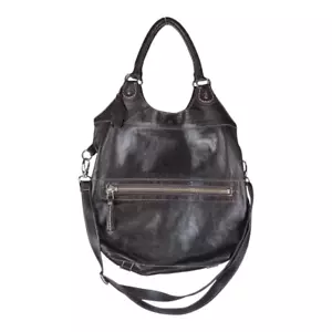 Roots Lauren Espresso Soft Leather Fold over Shoulder hobo Bag - Picture 1 of 16