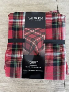 Tovaglia natalizia Lauren Ralph Lauren rossa a quadri 60 x 104" rettangolare - Foto 1 di 3