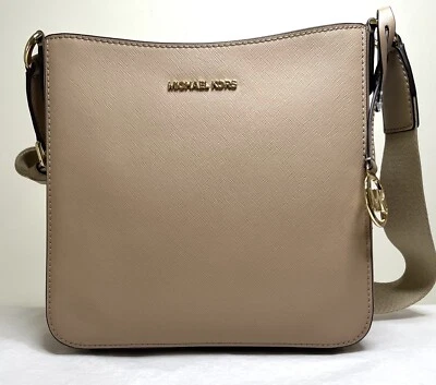 Michael Kors Jet Set Camel Saffiano Leather Small NS Messenger CrossBody Bag - Image 1 of 4