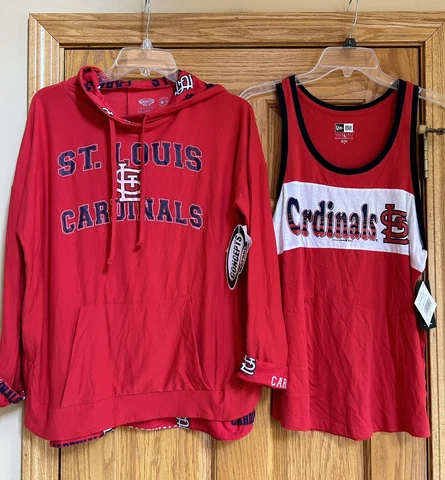 Women’s St Louis Cardinals Long Sleeve Hoodie & Tank Top SET~Medium~NWT Cover