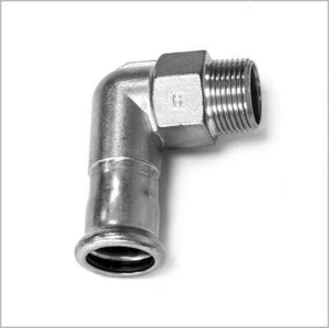 Stainless Steel Press Fittings - Metric X BSP - Sizes 15MM to 88.9MM - Picture 1 of 21