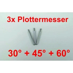Plottermesser SET 30° 45 ° 60° für Roland Helo Secabo uvm Schneideplotter - Bild 1 von 1