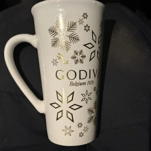 Godiva Chocolate Winter 2016 Ceramic 16oz Coffee Travel Tumbler Mug No Lid - Picture 1 of 19