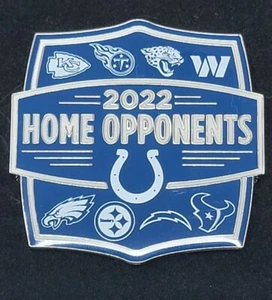 2022 Indianapolis Colts Home Opponents Game Day Pin Chiefs Eagles Steelers Titan - Picture 1 of 3