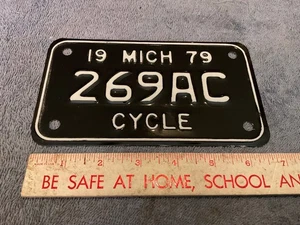Vintage 1979 Michigan Motorcycle License Plate NOS Never Issued 269AC - Picture 1 of 1