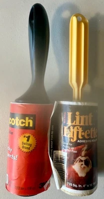 2 Lint Rollers for Lint & Pet Hair: Scotch (4"X 38'); & Lint Lift-ette (4"X15') — 第 1/4 张图片