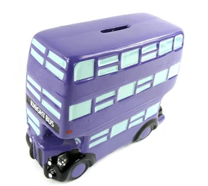 Warner Brothers Harry Potter Knight Bus Money Bank Ceramic Purple 16cm x 14cm - Picture 1 of 7