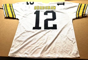 TERRY BRADSHAW Unsigned Custom Pittsburgh White Sewn Football Jersey Sz 2XL - Picture 1 of 4