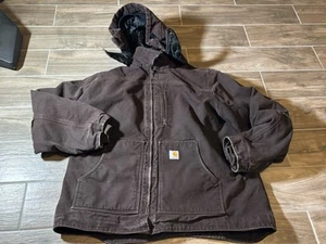 Vintage Carhartt WC061 Damen XXL Sherpa gefüttert Sandstone Ridge Mantel Detroit Jacke - Bild 1 von 10