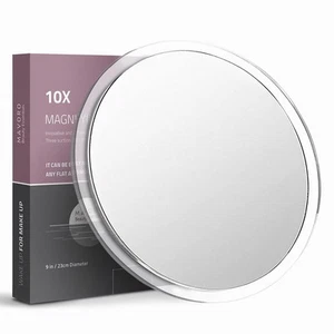 Magnifying Mirror with 3 Suction Cups 9 Inch (10X Magnification) - Picture 1 of 8