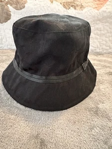 Coach Bucket Hat Women's Small P/S Black Signature C logo Excellent Cond. - Picture 1 of 5