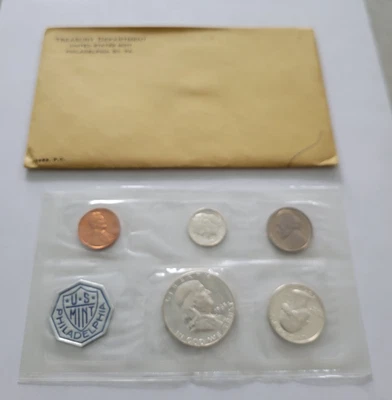 1963 United States Mint Proof Set - 5 Coins, with envelope, opened - Image 1 of 4
