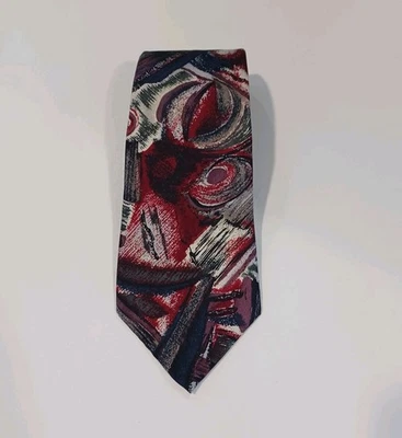 Corbata Alexander Lloyd vintage para hombre 100 % seda 62" de largo arte abstracto Foto 1 de 4