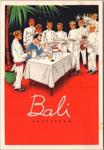 Vintage AMSTERDAM Netherlands 4x6 Postcard BALI RESTAURANT Leiderstraat 95 - Picture 1 of 2