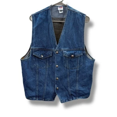 Vintage Denim Vest Ride for MDA 2005 Made in USA Men's Size Large Blue Cotton - Image 1 of 4