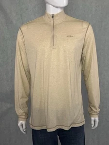 Orvis 1/4 Zip Mens Large Beige Trout Bum Performance Fishing Pullover Wicking - Picture 1 of 16