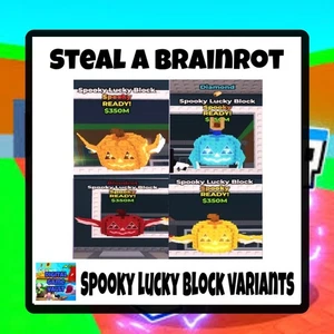 SPOOKY LUCKY BLOCK- Secret Steal A BrainRot Fast Delivery 🟢 - Picture 1 of 5