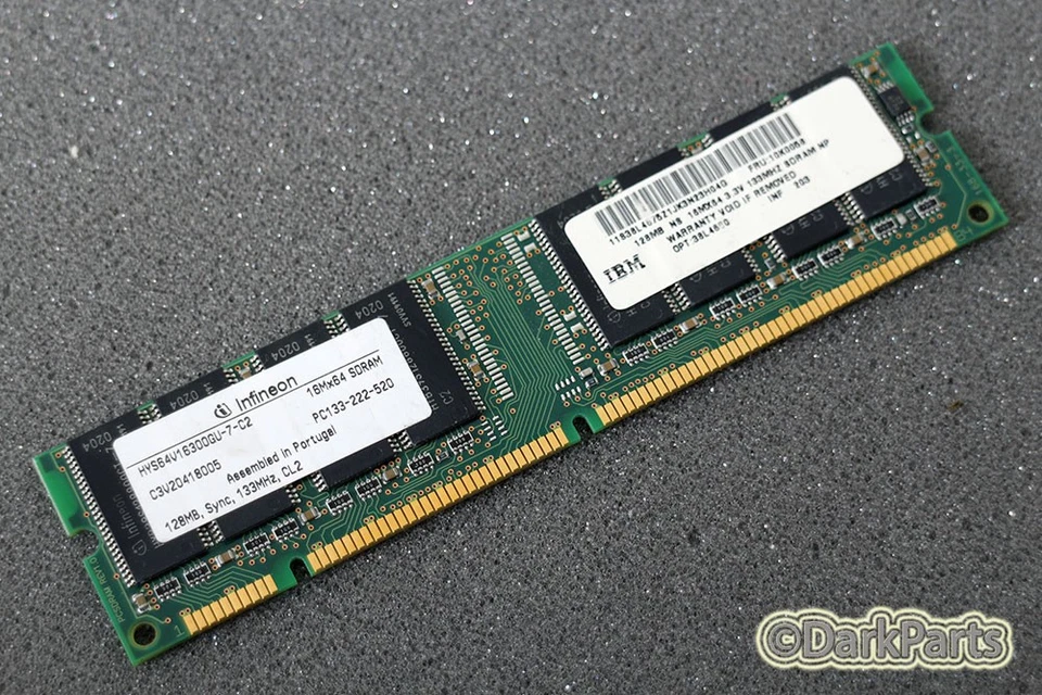 Infineon HYS64V163000GU-7-C2 PC133-222-520 128MB Memory RAM - Image 1 of 1