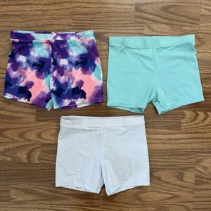 3x Pair Maidenform Little Girls Medium 7-8 Playground Pals Boy Shorts Aqua EUC! - Picture 1 of 6