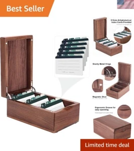 Business Card Holder for Desk, 2.2" x 3.5" Wood Business Card , Business Card... - Picture 1 of 9