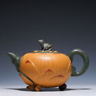 Chinese Yixing Zisha Clay Pottery Frog Lotus Shape Teapot Teakettle 420 cc