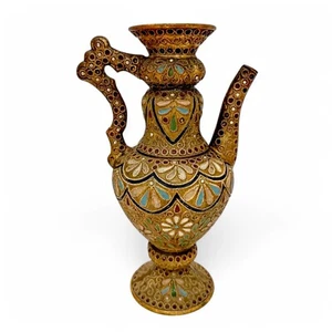 Antike Viktorianische 1890's Wilhelm Schiller & Sohn Töpferei Ewer IN Islamic - Bild 1 von 10