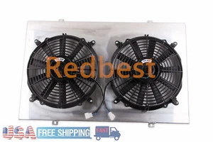 Cubierta de radiador + ventilador de aluminio para Pontiac Firebird 350 400 455 350 301 CC573 1970-1981 - Imagen 1 de 6